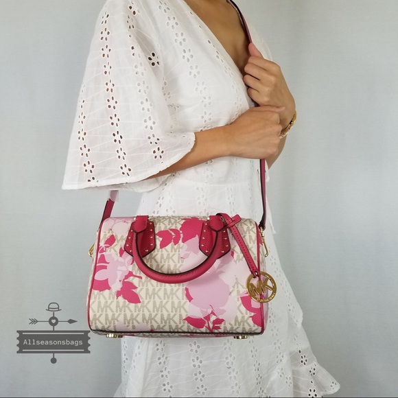 Michael Kors aria Small Satchel granita pink bag - Picture 6 of 8